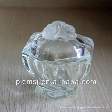 Beautiful crystal jewellery box glass jar for decoration or gift